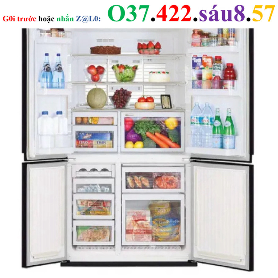 MR-LA72ER-GBK-V -Tủ lạnh Mitsubishi  MR-LA72ER-GBK-V  580 lít 4 cửa Inverter Bảng điều khiển bên ngo