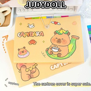 JUDYDOLL Thư mục tệp, Túi đựng tài liệu Capibara A4, Thư mục phong bì nhiều lớp Thư mục tài liệu chống nước dung tích lớn dành cho học sinh và nhân viên văn phòng