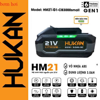 Pin 10Cell HUKAN HM21 Có Đèn LED- Báo 2 Bên, Mạch 4 Mofet- Chân Pin Phổ Thông vn bơm hơi nén khí