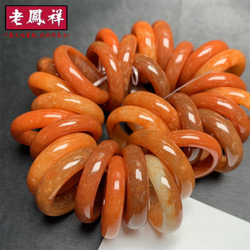 ((Ưu đãi đặc biệt) Myanmar Một Hàng Hóa Ngọc Đỏ Nhẫn Thời Trang Đơn Giản Đồng Bằng Nhẫn Ngọc Nhẫn Na