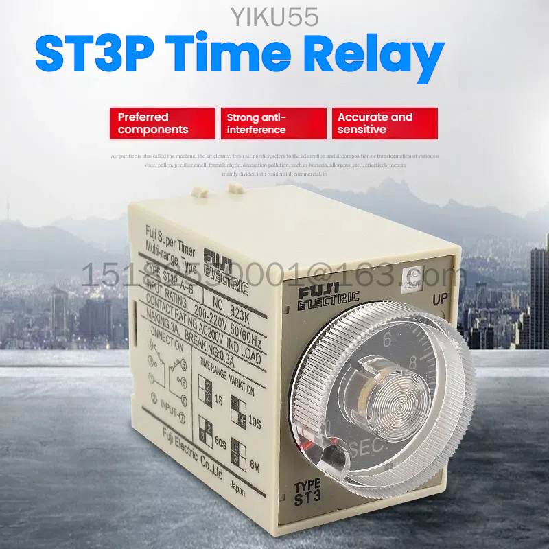 Rơle thời gian ST3P Fuji JSZ3A-A A-B A-C bị trì hoãn trong 10 giây, 30 phút và 60 phút.