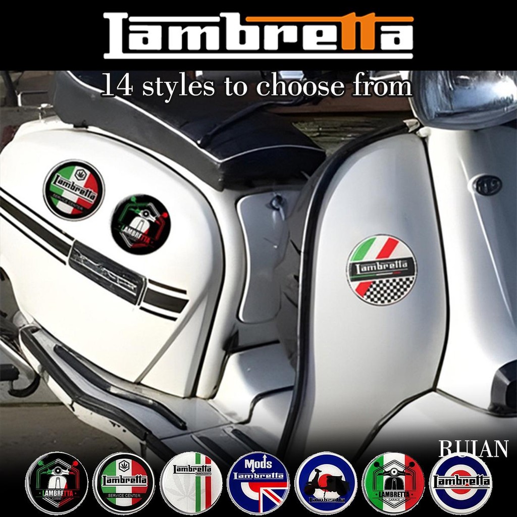 3D Lập Thể Epoxy Mềm Vinyl Đề Can Cho Lambretta V 125 J 200 V 200 X 125 X 200 GP X 300 GP G 350 Seri