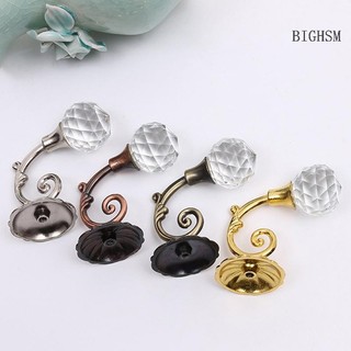 Bighsm 2 Chiếc Kim Loại Pha Lê Kính Màn Holdback Tường Thắt Lưng Móc Treo Trang Trí SKK