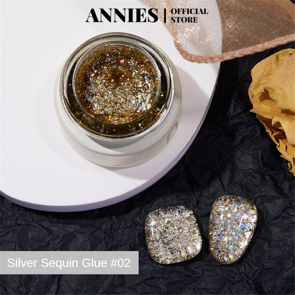 Baoshiman South Korea Large Sequins Nail Glue Bright Flash Broken Diamond Glue Super Flash Canned Li