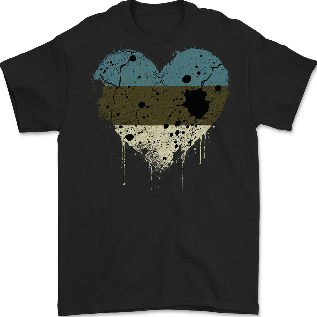 Áo thun nam bóng đá ngày Estonia Love Estonia Flag 100% Cotton