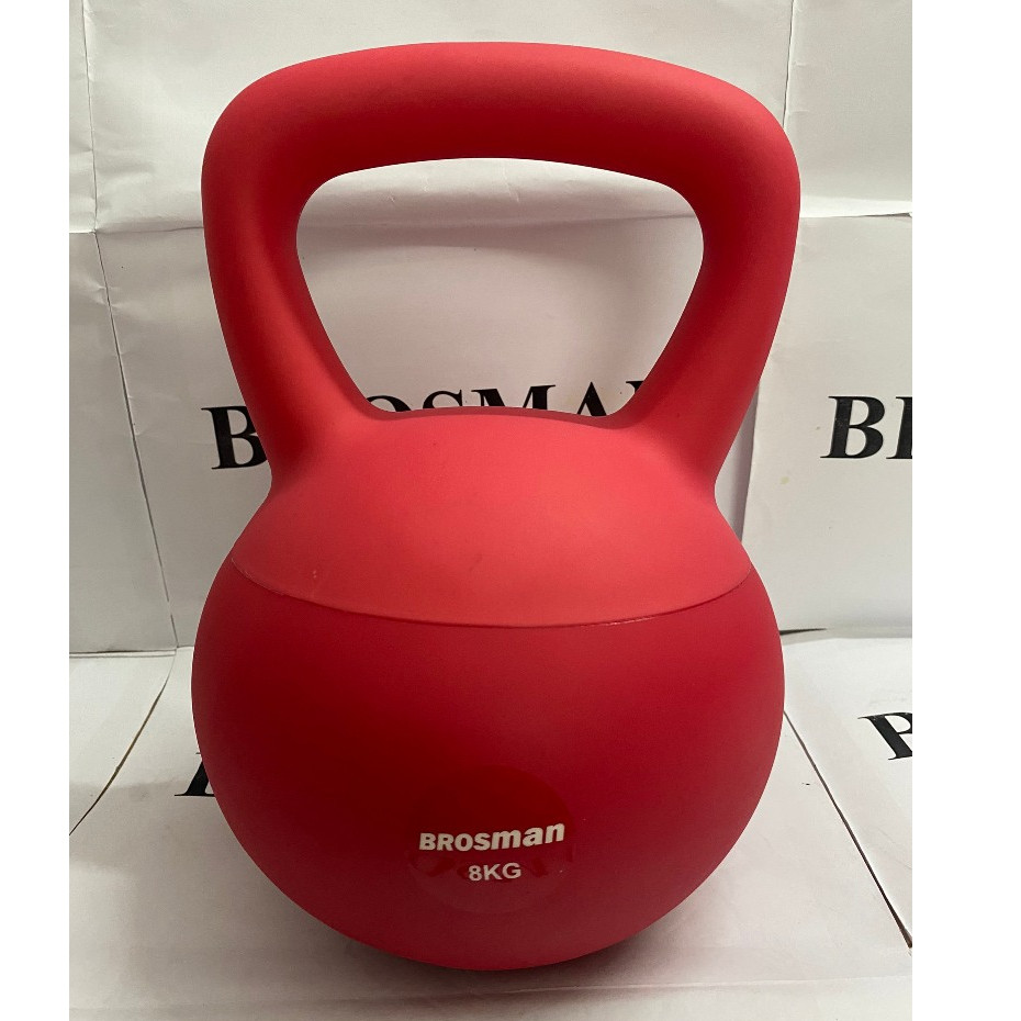 TẠ ẤM MỀM 8KG BROSMAN NHẬP KHẨU/ TẠ BÌNH VÔI CAO SU  MỀM 8KG BROSMAN NHẬP KHẨU MÀU ĐỎ