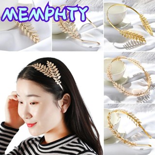 MEMPHTY Băng đô cài tóc hình vòng nguyệt quế nhẹ nhàng thanh lịch