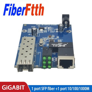 Dây Cáp Quang Chuyển Đổi 1 Cổng sfp Sang 1 rj45 gigabit Qualcomm PCB 10 / 100 / 1000M