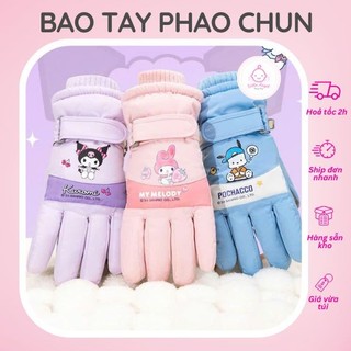  Bao Tay Phao Chun Kuromi Găng Tay Ấm Áp Mùa Đông Chống Thấm Nước 