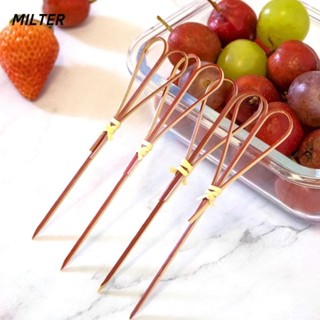 Que xiên MILTER, Thân thiện với môi trường 100 Cái / túi Tăm Picks Sticks, Cocktail Tre Tre Trang Trí Cocktail