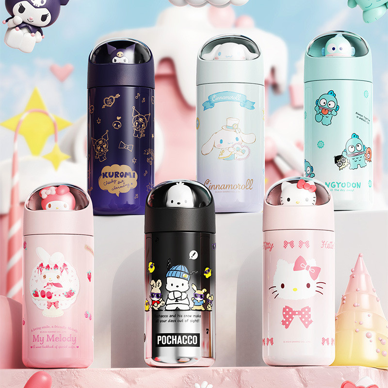 350ml Kuromi Bình Nước Giữ Nhiệt Cốc Hoạt Hình 316 Bình Nước Inox Di Động Sinh Viên Cốc Nước ins Bìn
