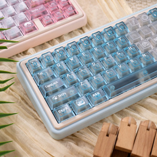  Foggy Trong Suốt Keycap Hình Trái Tim Hồng Xanh Anh Đào Hồ Sơ RGB keycaps Bộ Cho Bàn Phím Cơ 