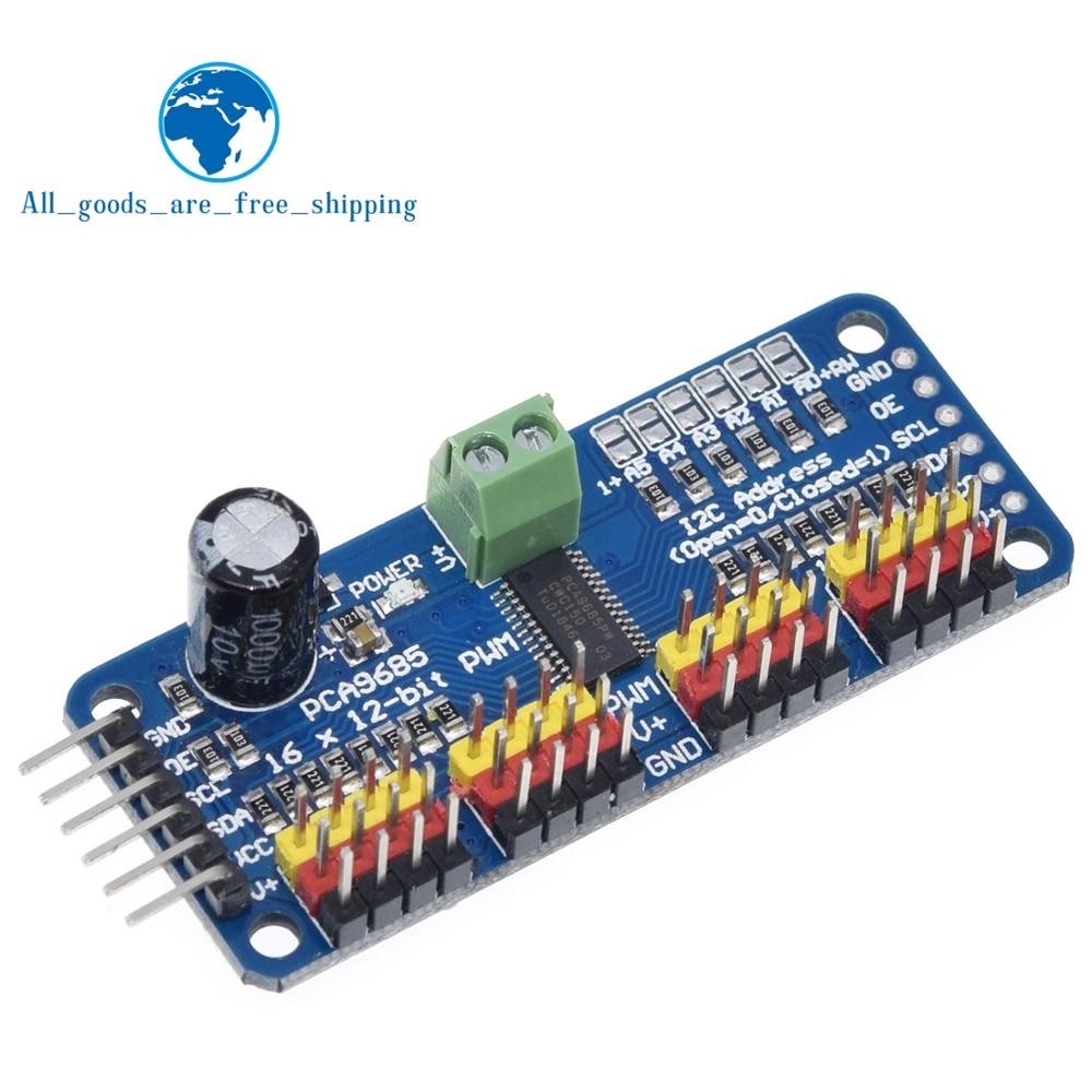 PCA9685PW 16 Kênh 12-Bit Bộ Điều Khiển Tấm Chắn Servo I2C Giao Diện PCA9685 Mô Đun Cho Raspberry Pi