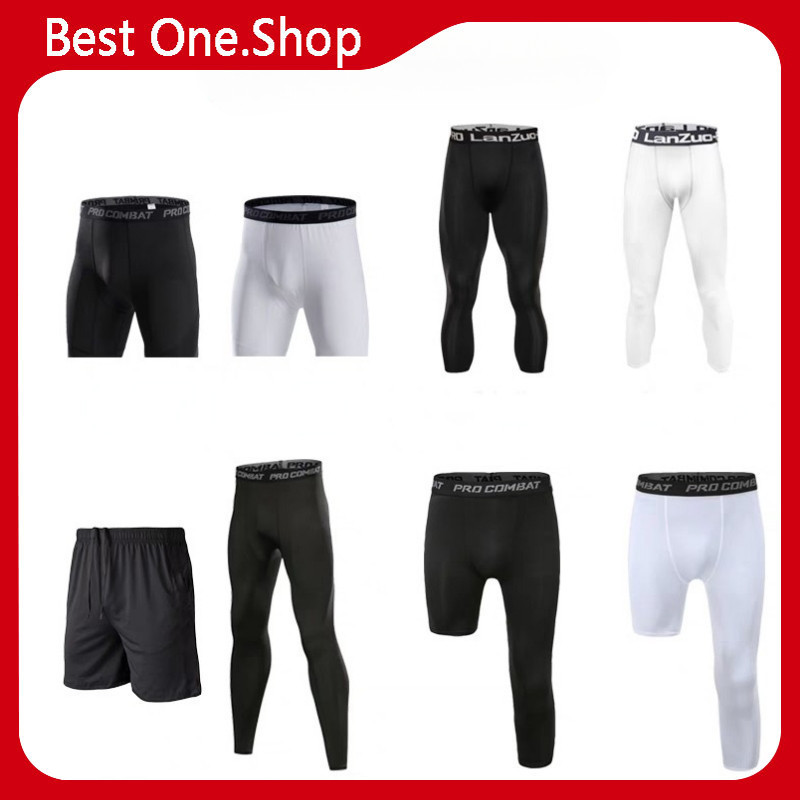 Basketball Men's Sports Leggings Compression Tights Pants Capri Cycling for Basketball Supporter Leg