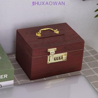 Toyboxaa Bình tiết kiệm bằng gỗ, Bình đựng tiền phong cách Trung Quốc cổ điển, Hộp đạo cụ có khóa mật khẩu Tay cầm bằng kim loại Hình chữ nhật Khóa mật khẩu Hộp tiền trẻ em