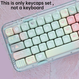  Pbt Keycap MOA Sweet Melon Green Pink Chủ đề mùa hè Dưa hấu Gradient 5 mặt Nhuộm thăng hoa Bàn phím cơ Keycap AdaptTo 61   63   64   67   68   71   75   78   82   84   87   96   98   