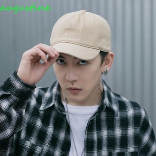 Augustine Ngắn Vành Mũ Bóng Chày Nam Có Thể Điều Chỉnh Cotton Thoáng Mát Snapback Mũ Chống Nắng Phong Cách Hàn Quốc Mũ Golf Nữ Mũ Bóng Chày