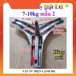  Trục càng ba chạc máy giặt LG 7-10kg lồng ngang Chảng 3 cửa trước mẫu 2 hàng Xịn 