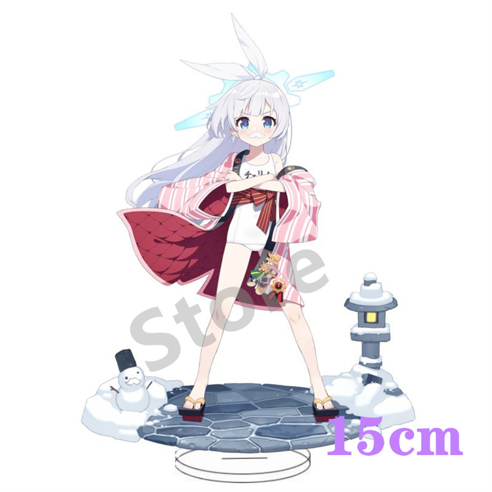 Móc Khoá, Mô Hình Standee Anime Blue Archive Takanashi Hoshino Cosplay phiên bản chibi cute Trang Tr
