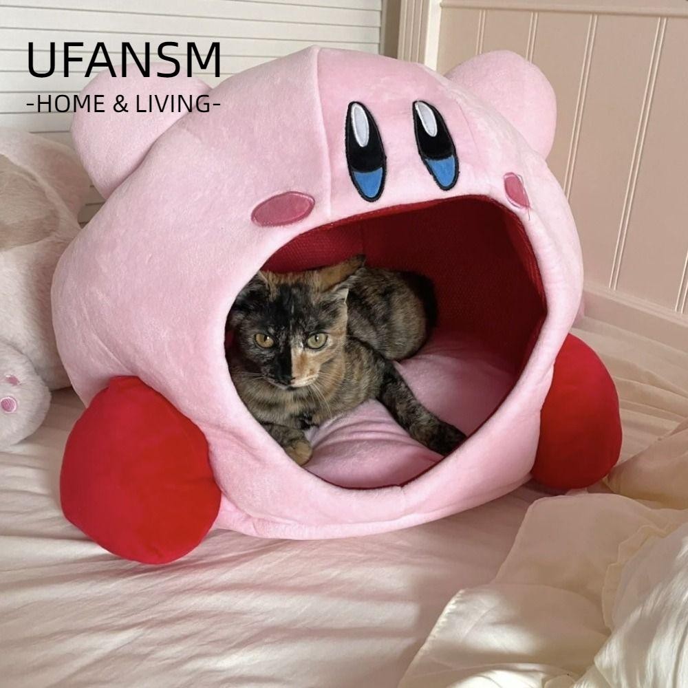 Gối ngủ UFASM Gengar Elf, Chăn ngủ Kawaii Star Kirby mục đích kép, Búp bê sang trọng hoạt hình ấm áp