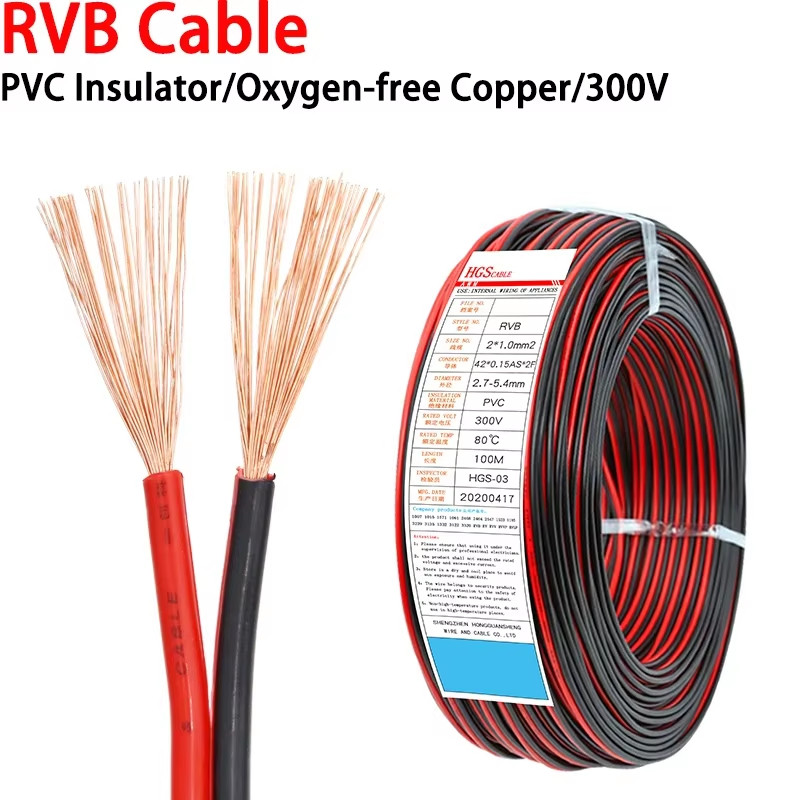 3 / 2 / 1 Mét 2Pin Dây Điện Đồng Cáp LED 22AWG 20AWG 18AWG 17AWG 15AWG Cách Nhiệt PVC Mở Rộng Dây Đè
