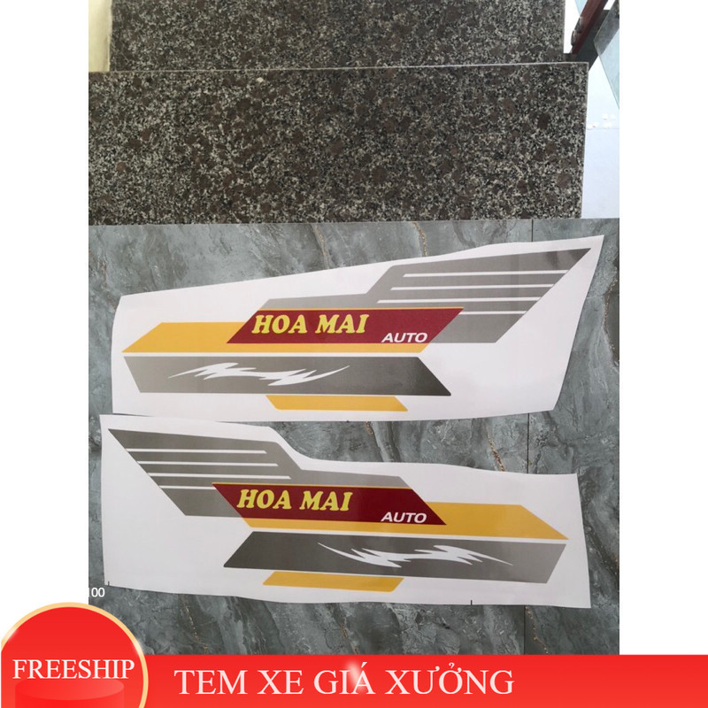 Tem ô tô. Tem xe tải. tem hãng hoa mai - tem dán cánh cửa xe - tem hoa mai ô tô