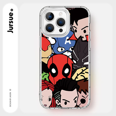 JURSUE Ốp điện thoại mềm bảo vệ chống sốc dễ thương Kawaii thời trang dễ thương cho iPhone 17 16 15 14 13 12 11 Pro Max SE 2020 X XR XS ip 8 7 Plus XY1337