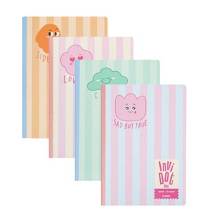   Lốc  Vở kẻ ngang may dán gáy Invidot Line Klong B5 80-120-200 trang bìa xinh  tặng sticker vở củ cải  