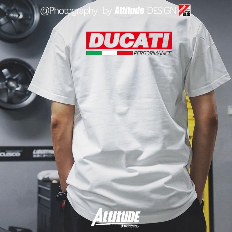 Thái độ Ducati MOTO GP Racing Team Motorcycle Series Plus Size Áo thun ngắn tay