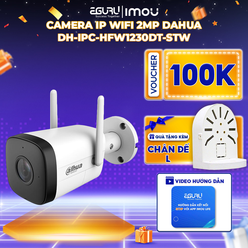 Camera IP Wifi 2MP DAHUA DH-IPC-HFW1230DT-STW-VN - Hàng Chính Hãng - Bảo Hành 24 Tháng