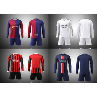 2024-25 Mùa giải mới Barcelona Áo bóng đá dài tay Bộ áo bóng đá nam mùa thu đông