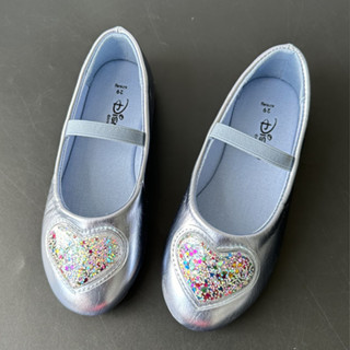 Giày búp bê xanh trái tim hàng Disney xuất