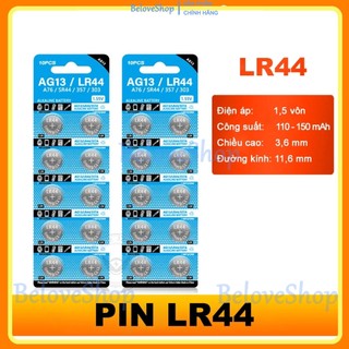 Pin Cúc Áo Vỉ 10 Viên (AG13 LR44) (AG10 LR1130)