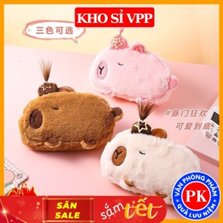  Túi Đựng Bút Hộp Bút Gấu Bông Capybara Túi Đựng Bút Văn Phòng Phẩm Có Dây Kéo Di Động Dành Cho Sinh Viên E2013 