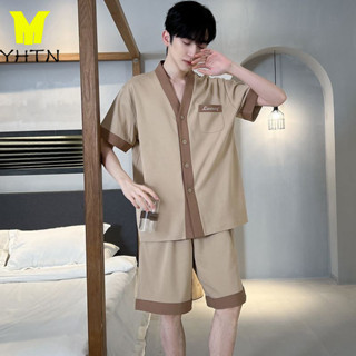 YHTN pijama nam Chất lượng cao đồ ngủ mùa đông pyjama lông lụa bộ quần áo cute đồ ngủ nam