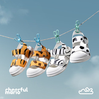  Cheerful Mario giày sandal Mẫu động vật tập đi cho bé Chống va đập dép quai hậu trẻ em 2-8tuổi 