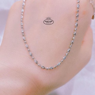 Phụ Kiện Lắc Chân Nữ LC034 Bi Trụ Vuông 2li Đeo Chân Xinh Xắn Trang Sức Bạc Ý  Xi Xim  - Bạc Thuận Phát