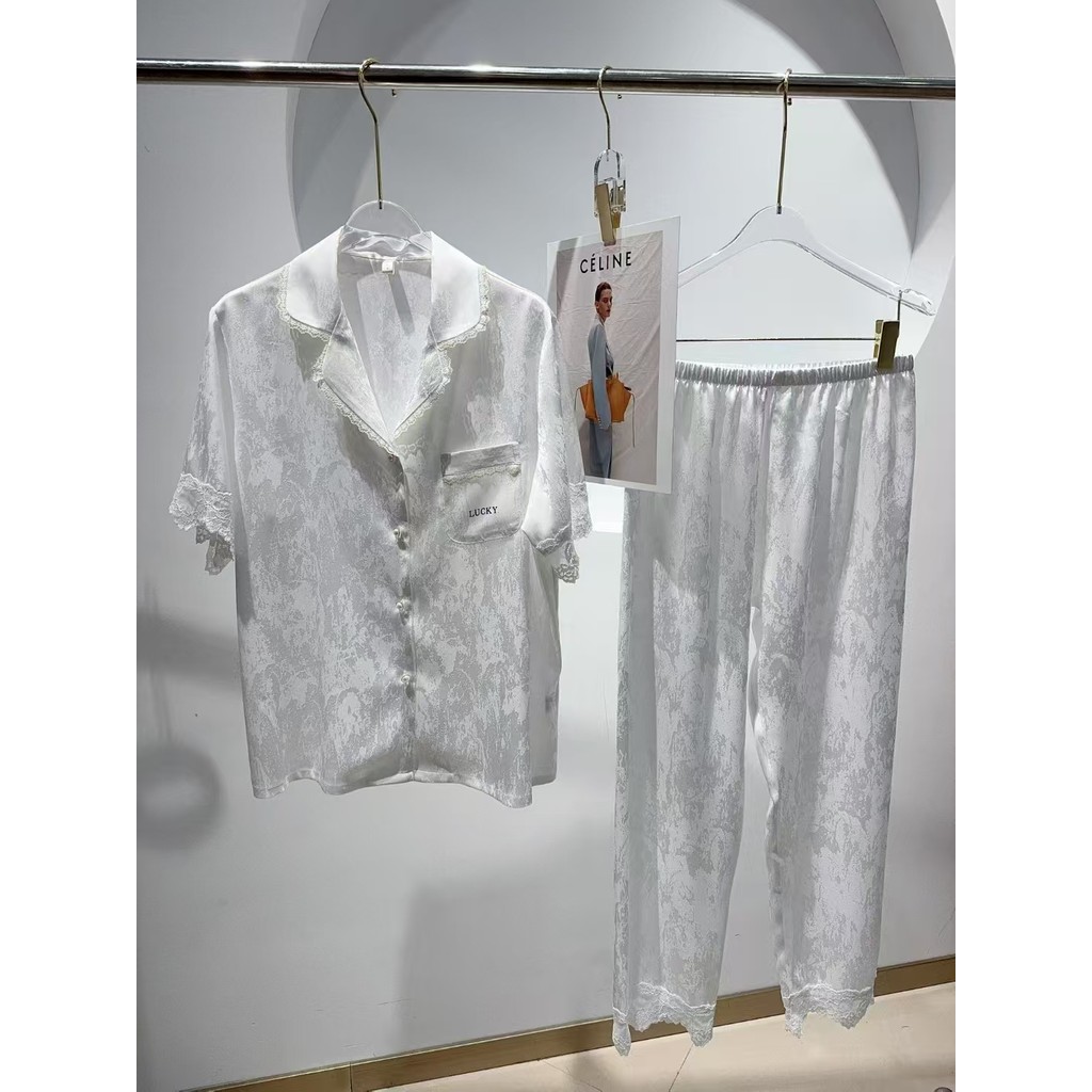 Bộ đồ ngủ lụa mỏng kiểu dáng nữ Victoria 's Secret, đồ ngủ lụa băng rộng DPDA