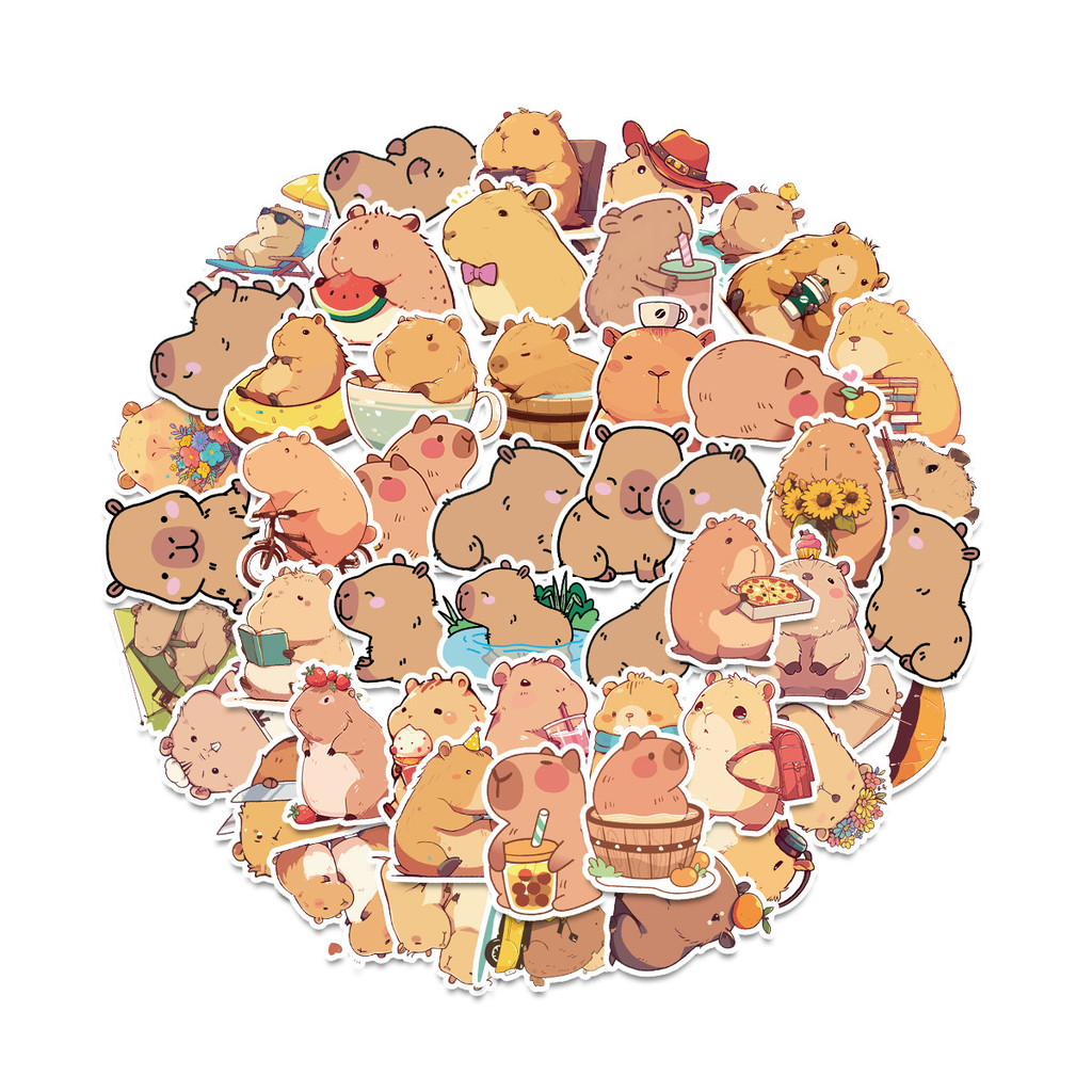 Stiker capybara dễ thương - h2t toys
