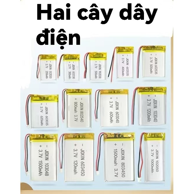 Pin có hai dây 502540 502025 502530 502535 503035 582728 500930 501020 501025 501040 501225 501520 5