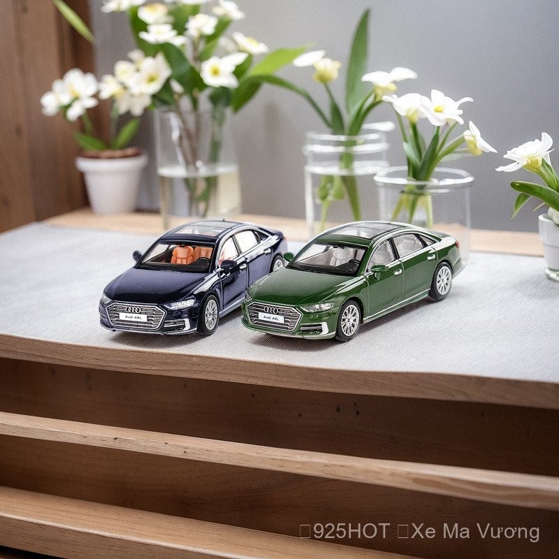 [925HOT]JKM 1:64 Mô hình xe Audi A8L bằng kim loại, đồ chơi mô hình A8, đồ trang trí sưu tầm, mô hìn