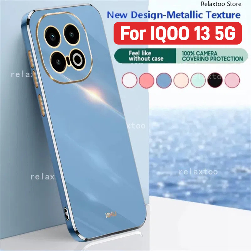 Vỏ mạ vuông IQOO13 Pro 5G cho IQOO 13 Pro 13Pro IQOO13Pro 5G V2408A Vỏ điện thoại cặp đôi silicon mề
