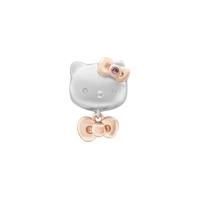 Hạt Charm Bạc đính đá PNJ ❤️ HELLO KITTY ZT00H000004