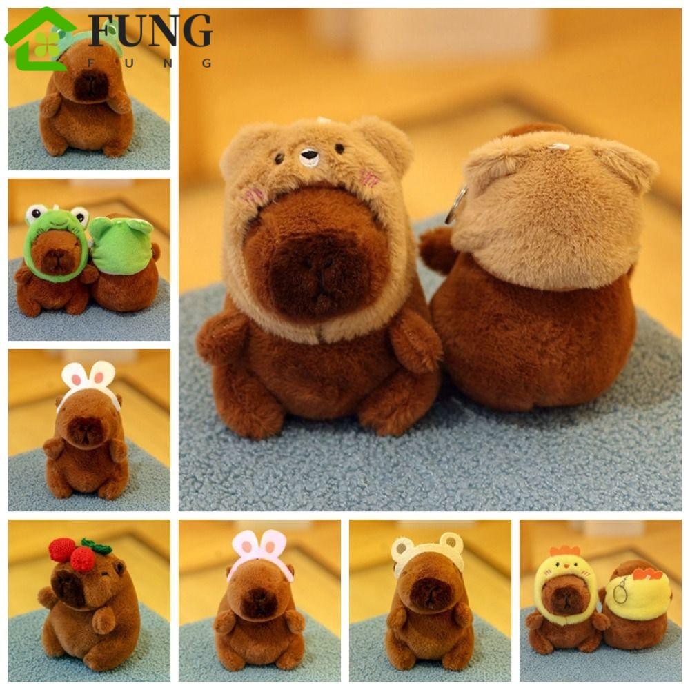 Fung Capybara Mặt Dây Chuyền Sang Trọng, Kẹp Tóc Ếch Anh Đào Capybara Sang Trọng Móc Khóa, Capybara 