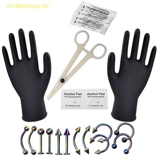 Artglorious 1 Bộ Dụng Cụ Cơ Thể Chuyên Nghiệp Tai Mũi Rốn Núm Vú Trang Sức VN