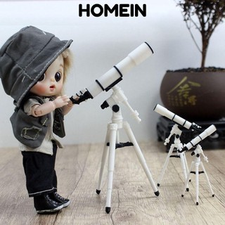 Mô hình kính thiên văn HOMEIN, Kính thiên văn thu nhỏ búp bê PLA màu trắng, Phiên bản Mini 1: 12 Nhà búp bê Kính thiên văn Đồ chơi thu nhỏ