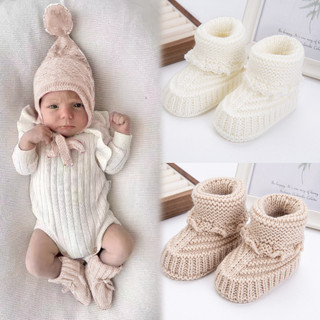 1 Bộ Ins Phong Cách Cho Bé Tất Cotton Trẻ Sơ Sinh Đan Tất Đi Bộ 0-12M Chắc Chắn Móc Kem Màu Tất Ngắn Cho Trẻ Sơ Sinh Bé Trai Bé Gái Mùa Thu Mùa Đông Giày 