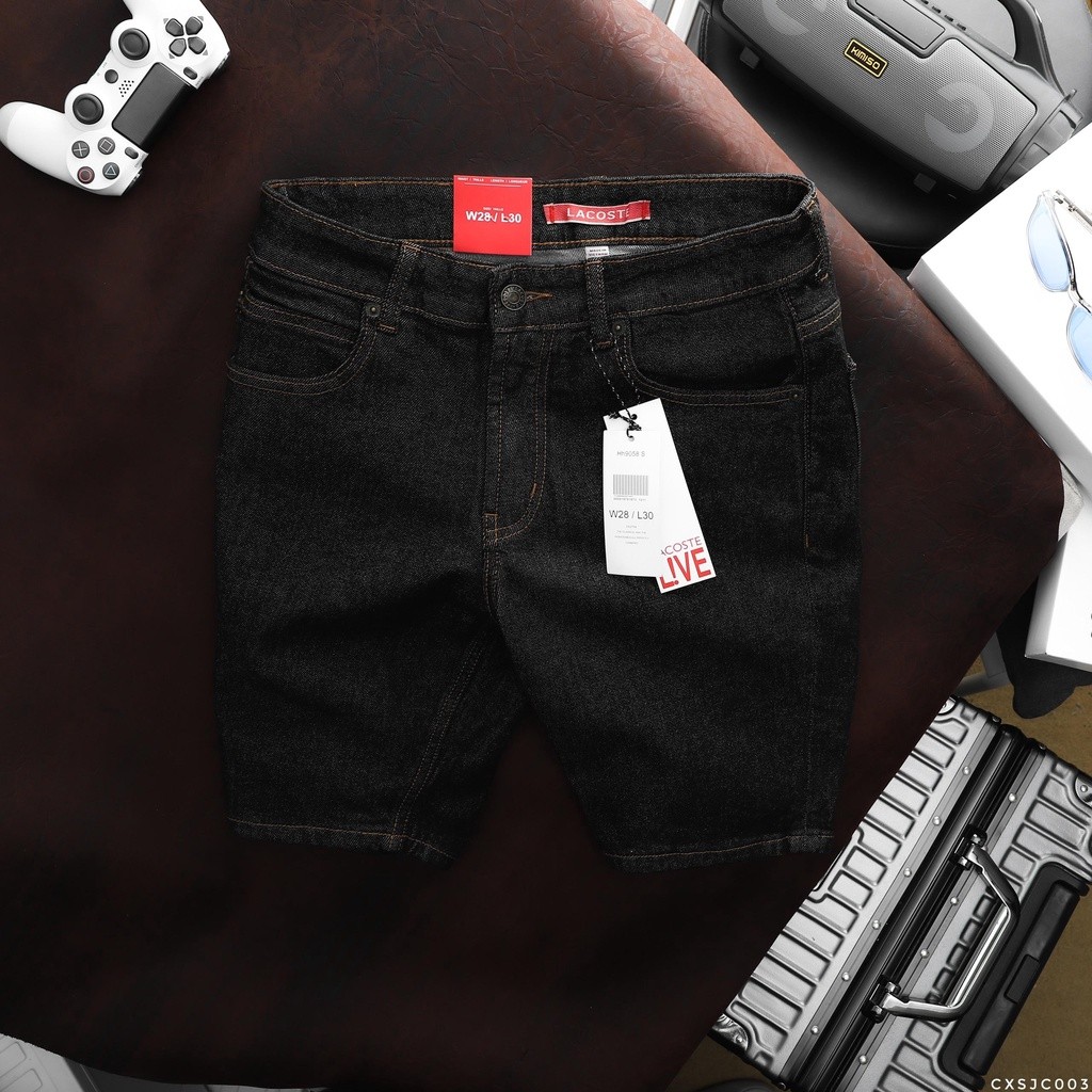 Short Jean Lcost Màu Indigo Huyền Thoại, Phom Quần Ngang Gối.