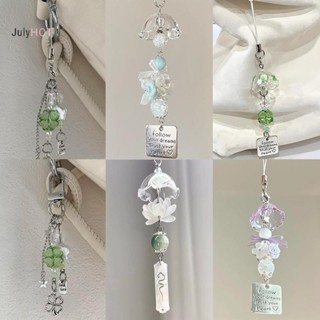 JULYHOT Móc Khóa Trong Suốt Dễ Thương Chuông Gió Mặt Dây Chuyền Điện Thoại Di Động Móc Khóa Dây Túi Phụ Kiện Trang Trí Nhà Cửa Massivedeals