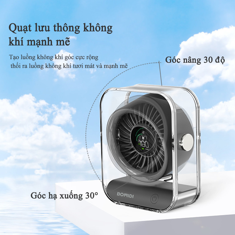 【 Hàng Mới】Quạt Để Bàn Bomidi DF03 Quạt Tốc Độ Cao Để Bàn 100 Tốc Độ Màn Hình Kỹ Thuật. | BigBuy360 - bigbuy360.vn